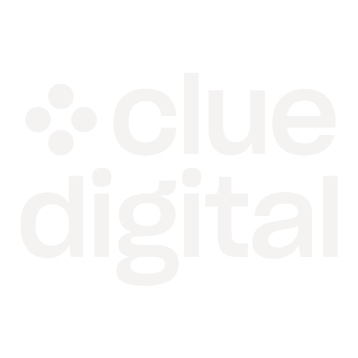 Clue logo white